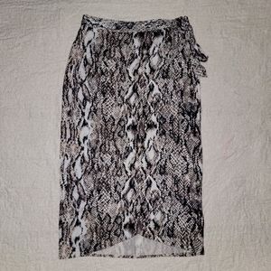 Maurice Snakeskin Wrap Skirt